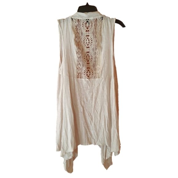 Lace insert longline vest   408A - Picture 2 of 5